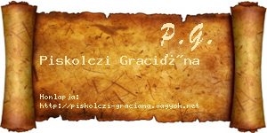 Piskolczi Graciána névjegykártya